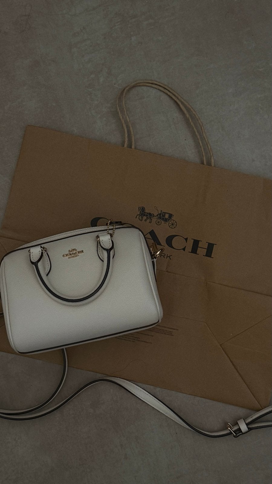 Coach Mini Rowan Crossbody - Beige/Oat, Ophalen of Verzenden, Zo goed als nieuw, Beige, Schoudertasje
