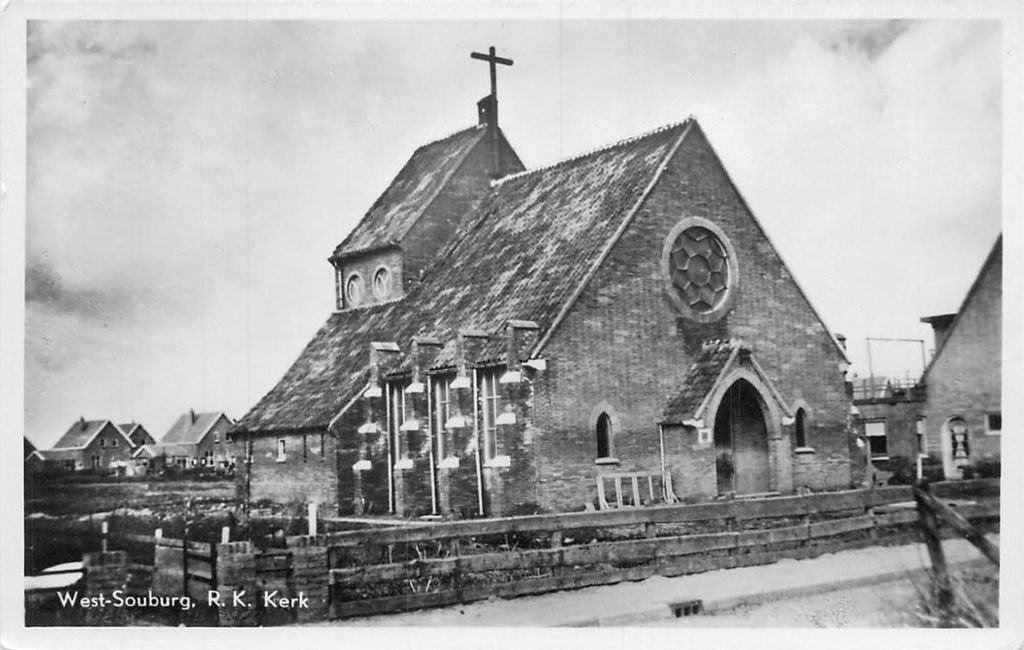 378-282-003 West Souburg RK Kerk, Verzenden, Voor 1920, Zeeland