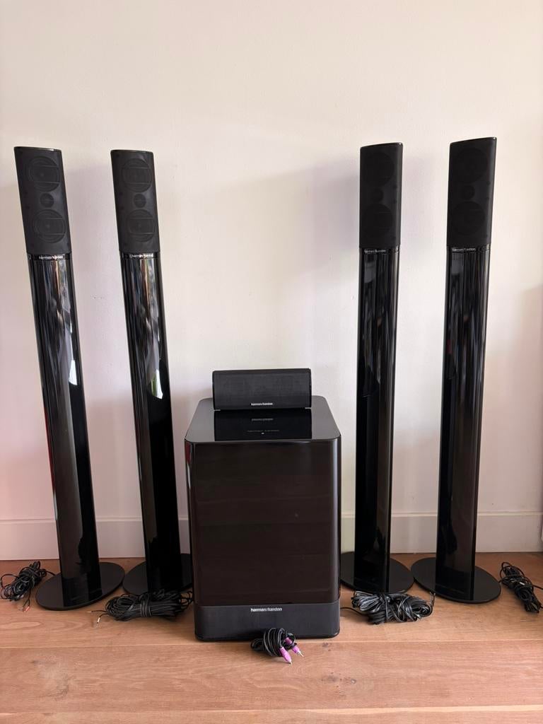 Harman Kardon HKTS 11 5.1 set incl. standaards, 70 watt of meer, Zo goed als nieuw, 5.1-systeem, Overige spelers