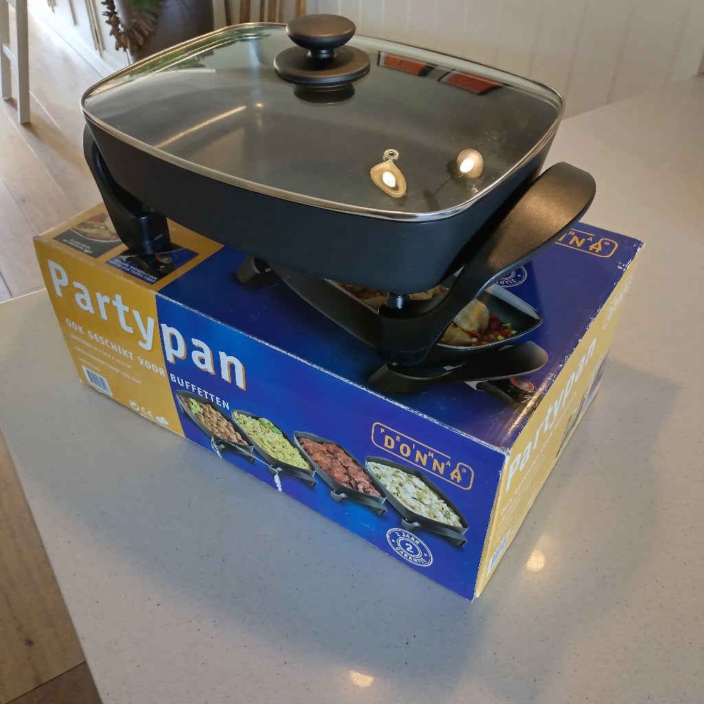 Prima Donna Partypan - Elektrische pan met glazen deksel, Overige materialen, Met deksel, Overige typen, Ophalen of Verzenden