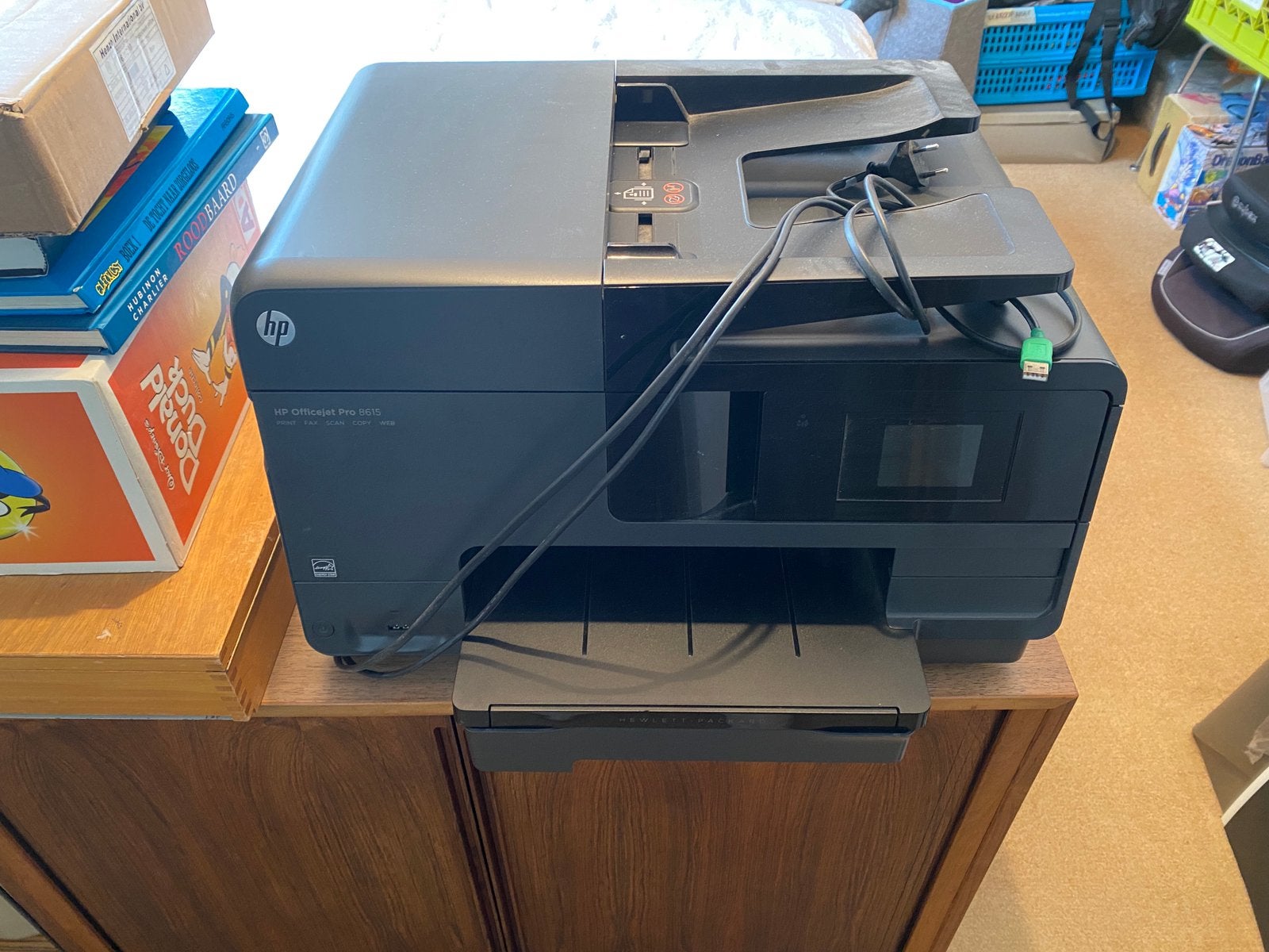 Defecte HP OfficeJet pro 8615 met veel cartridges., Ophalen, Inkjetprinter, All-in-one, Ingebouwde Wi-Fi