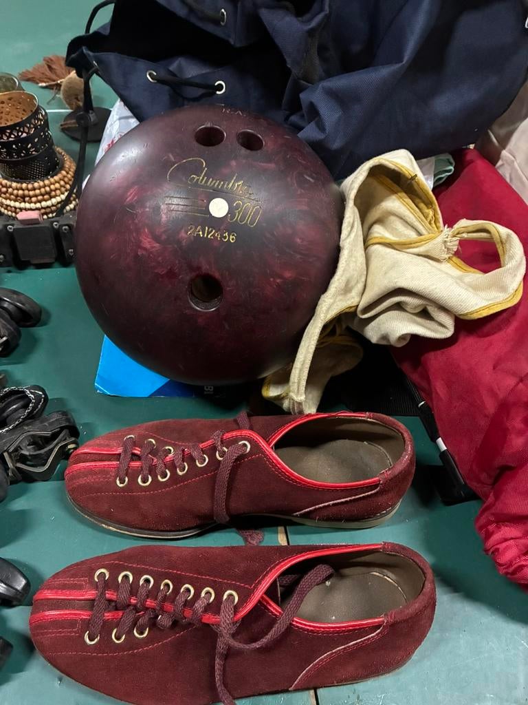 Bowlingbal en schoenen met tas, Ophalen, Gebruikt, Bal