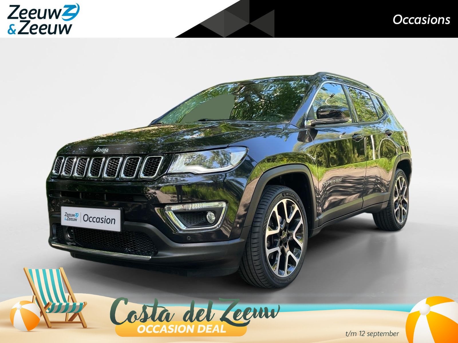 Jeep Compass 1.3T S | NAVI | STOEL & STUUR VERWARMING | KEYL, Auto's, Jeep, Bedrijf, Te koop, Compass, ABS, Achteruitrijcamera