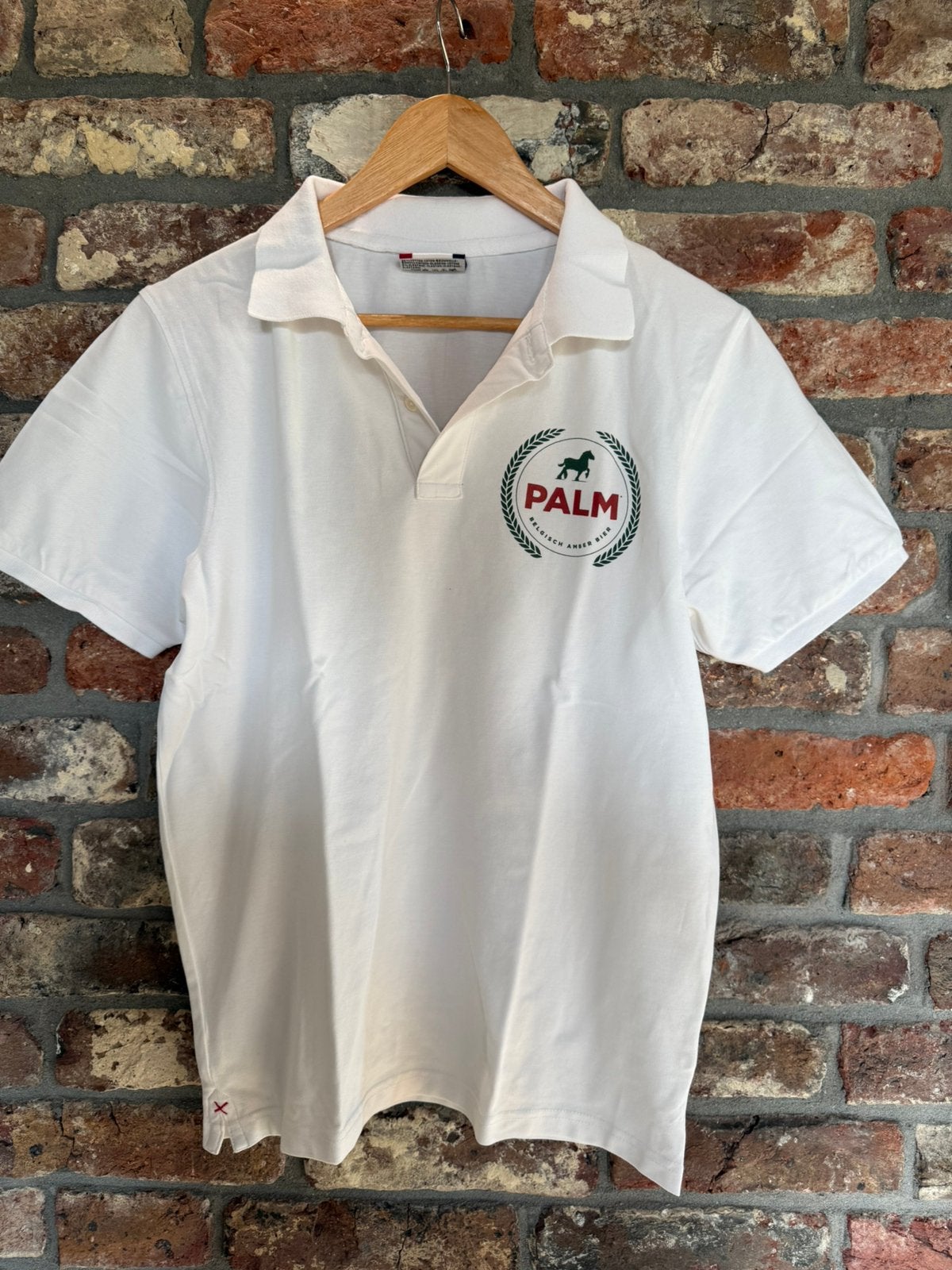 Palm heren polo wit maat s nieuw, Verzenden, Nieuw, Maat 46 (S) of kleiner, Wit