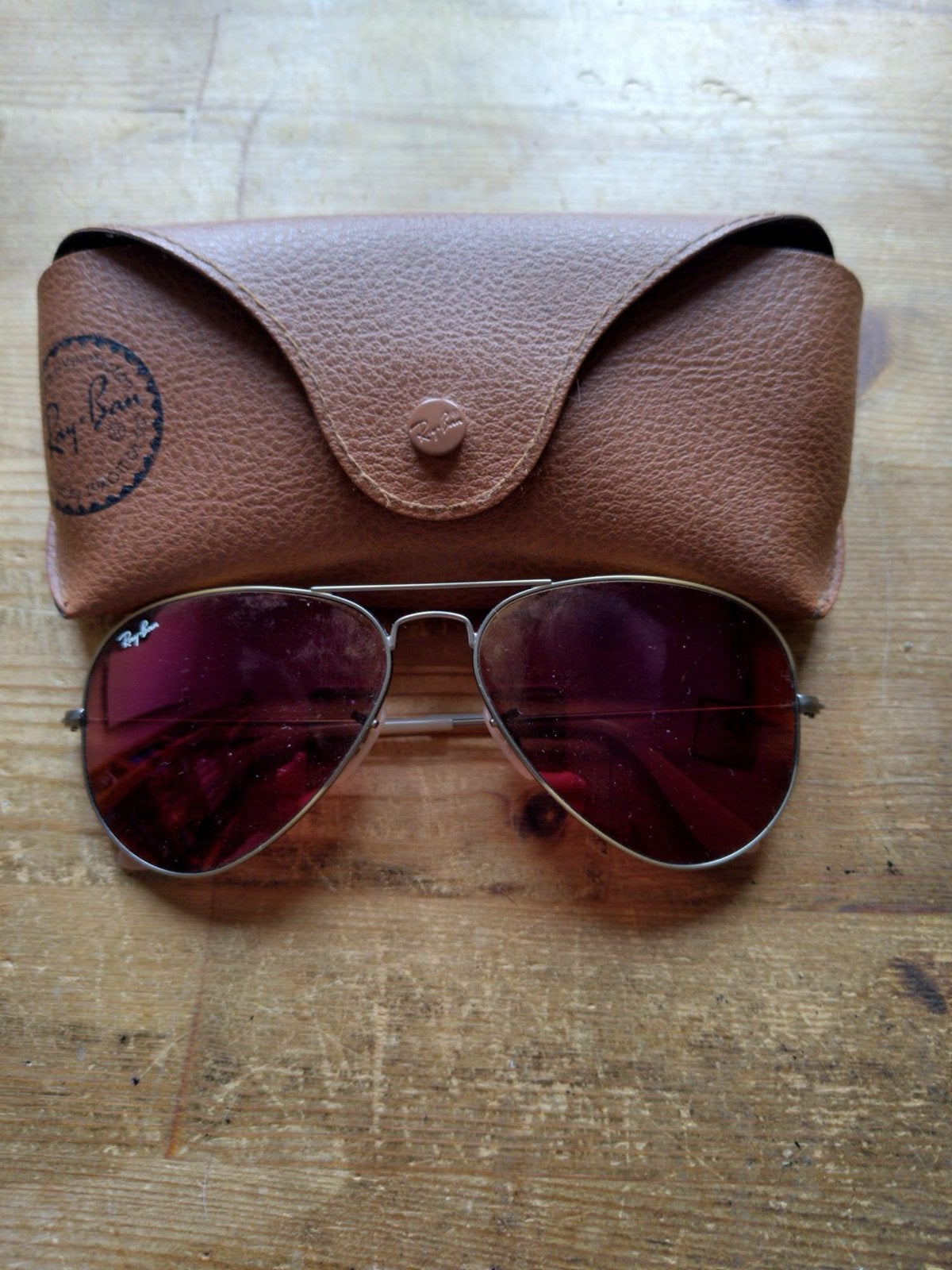 Ray-Ban Aviator RB3025 167/2K 58 Zonnebril, Gebruikt, Zonnebril, Overige kleuren, Ophalen of Verzenden