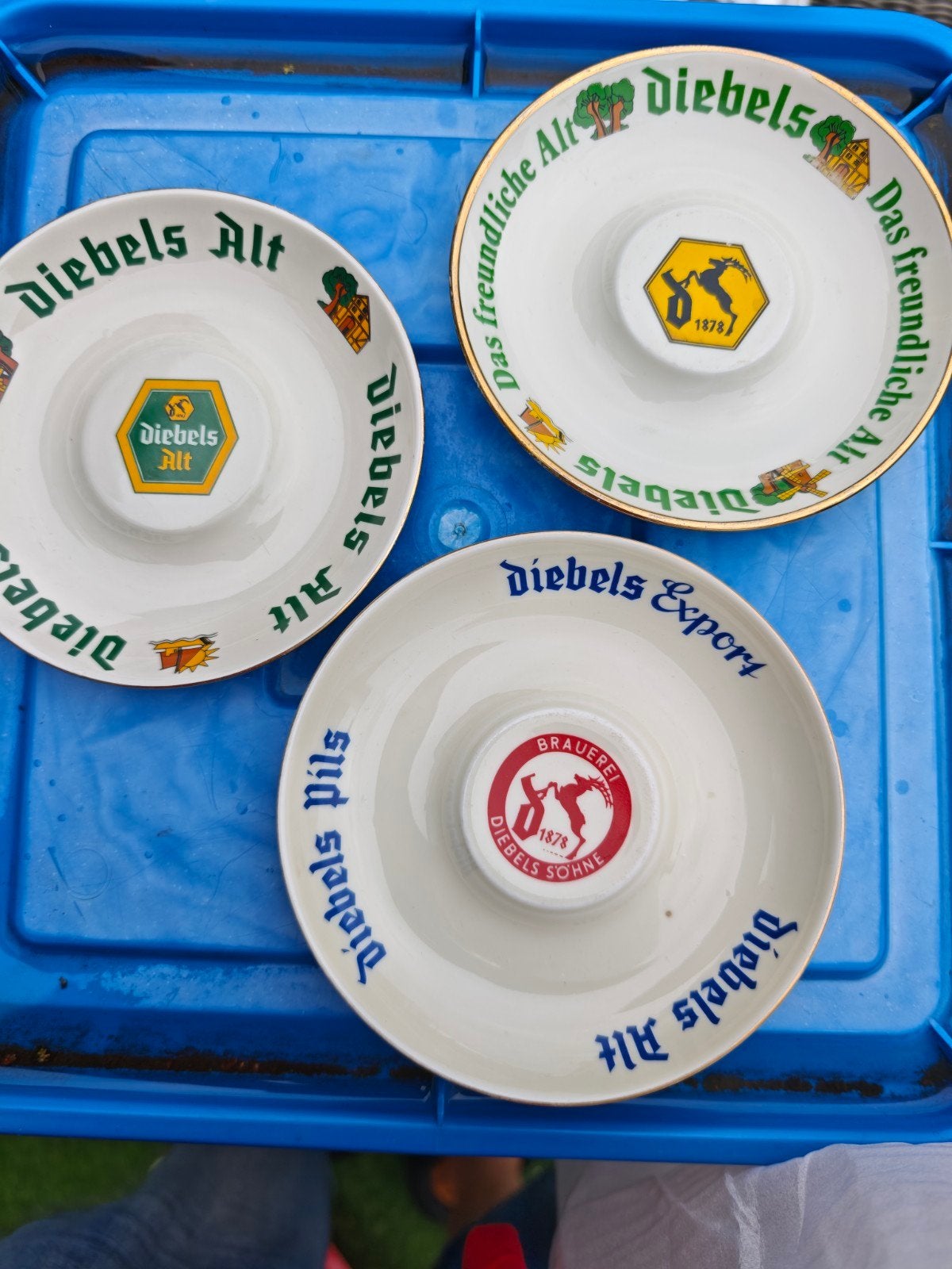 3 verschillende asbakken van het biermerk Diebels., Verzamelen, Ophalen of Verzenden, Zo goed als nieuw, Overige merken
