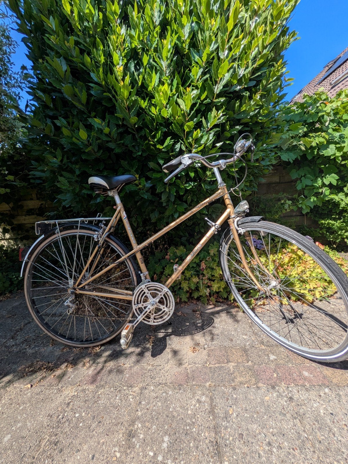 Vintage Juncker Sprinter Racefiets - Goudkleurig, Ophalen