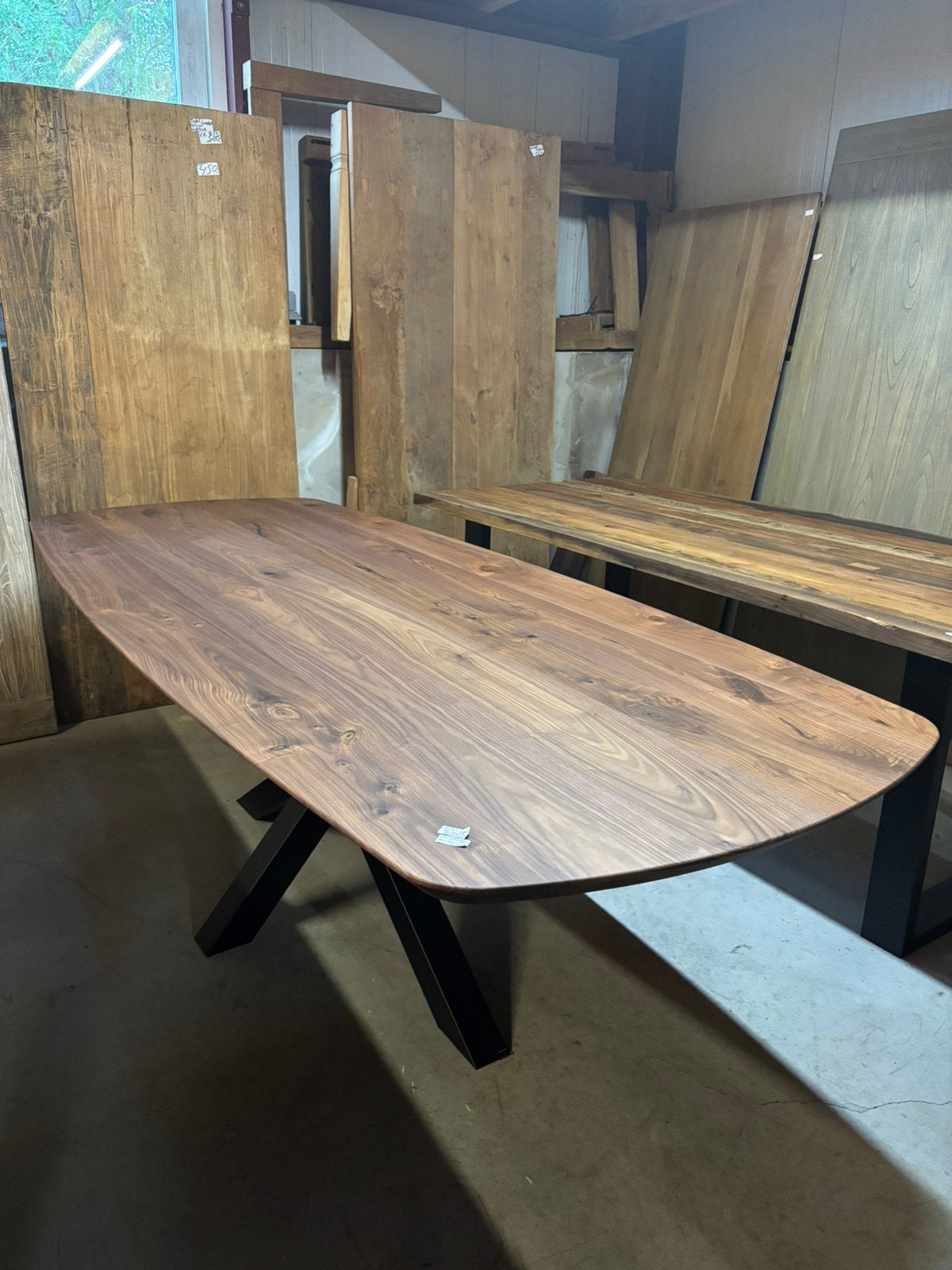 noten houten tafel op maat gemaakt , onderstel naar wens, Ophalen, Vijf personen of meer, Hesselingendijk 1, 8341TP Steenwijkerwold