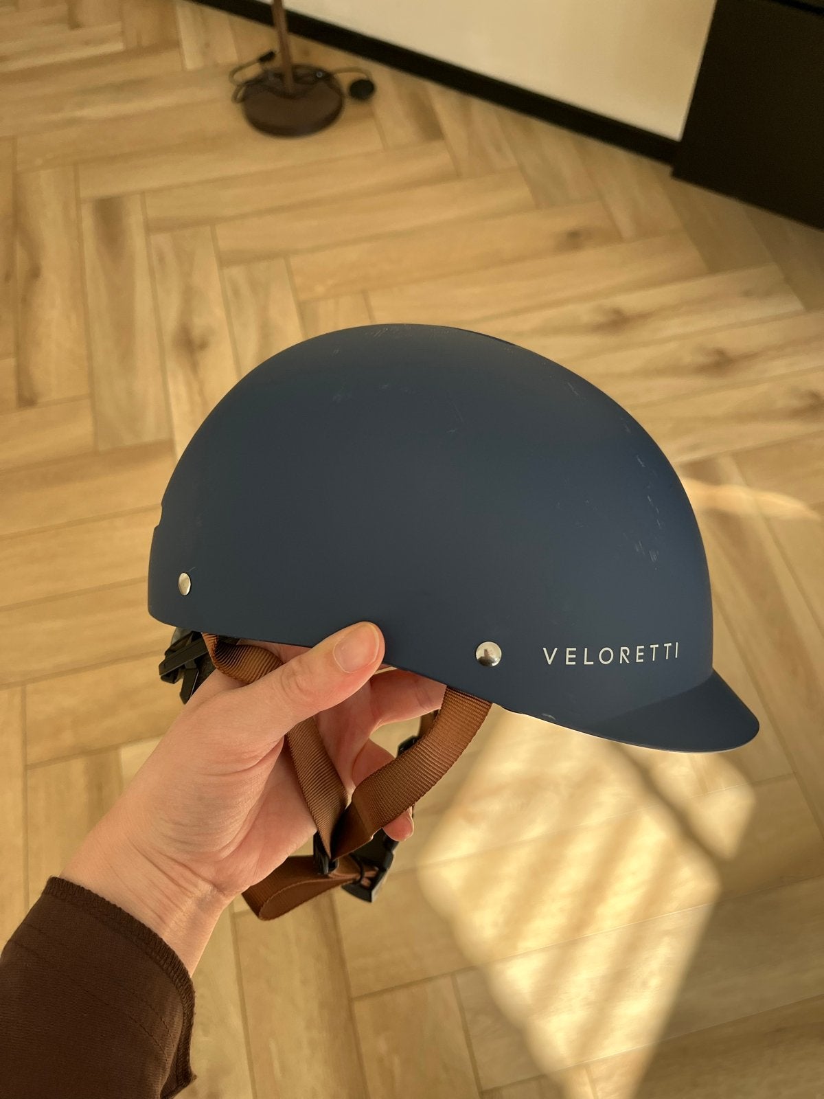 Veloretti fietshelm voor kinderen - Donkerblauw, Fietsen en Brommers, Ophalen of Verzenden, Zo goed als nieuw, Jongen of Meisje