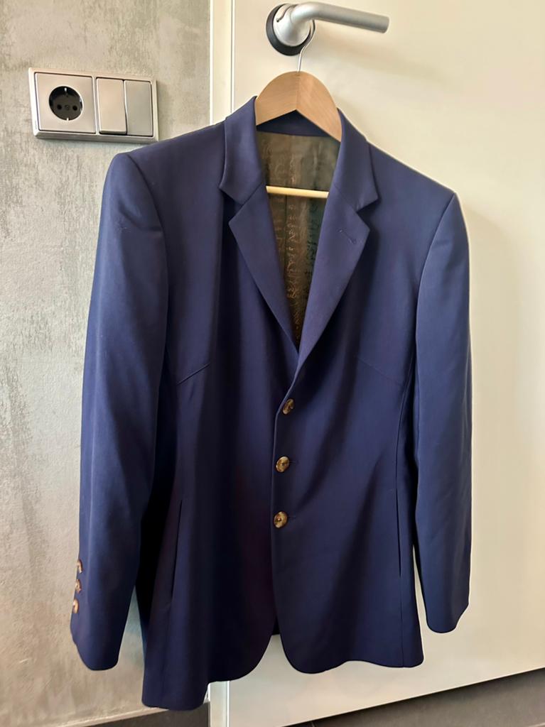 Vintage sailor Jean Paul Gaultier Paris wool blazer maat L, Jean Paul Gaultier Paris, Blauw, Maat 42/44 (L), Ophalen of Verzenden
