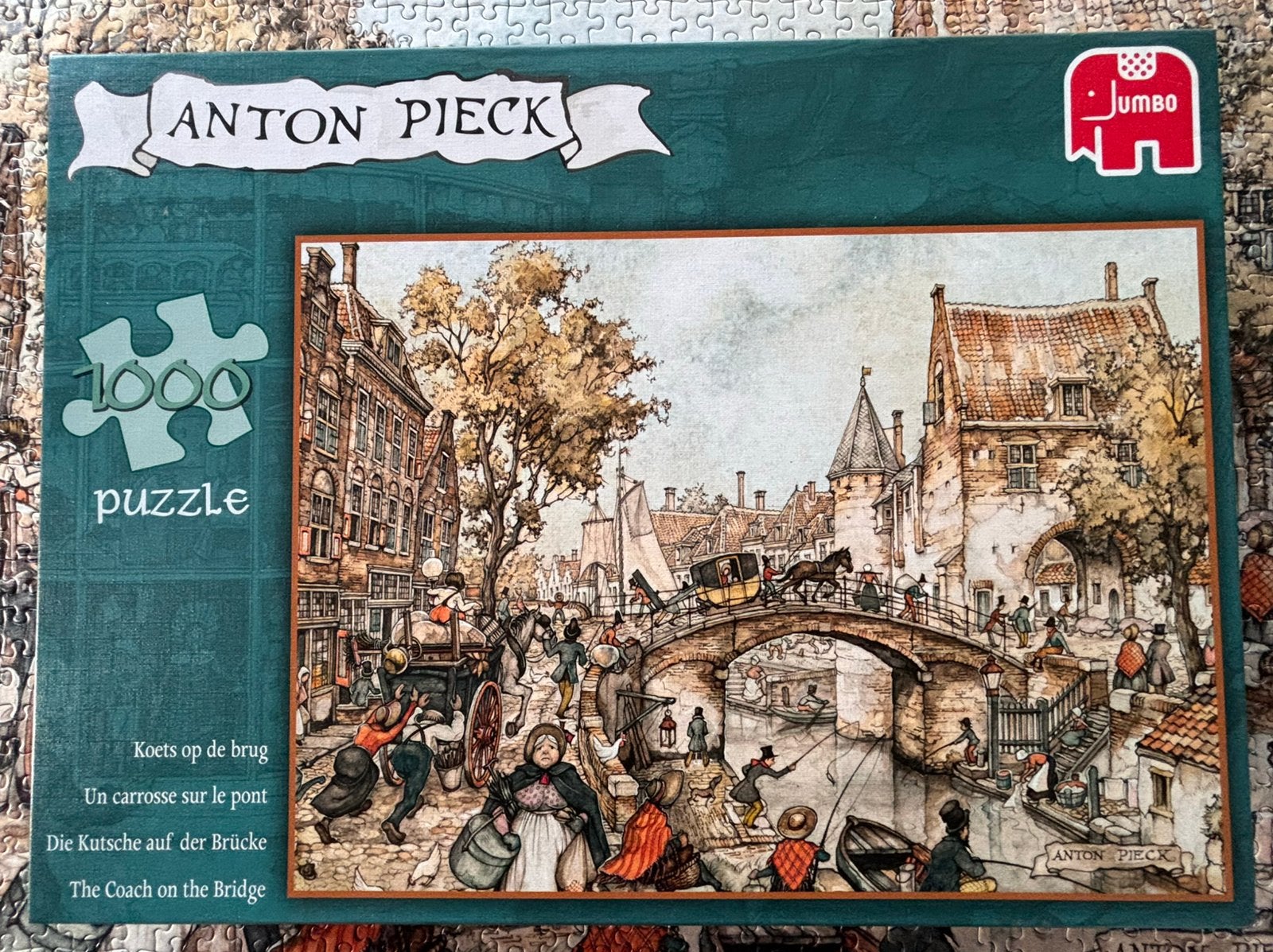 Anton Pieck puzzel 1000 stukjes Jumbo, Hobby en Vrije tijd, Ophalen, 500 t/m 1500 stukjes, Zo goed als nieuw