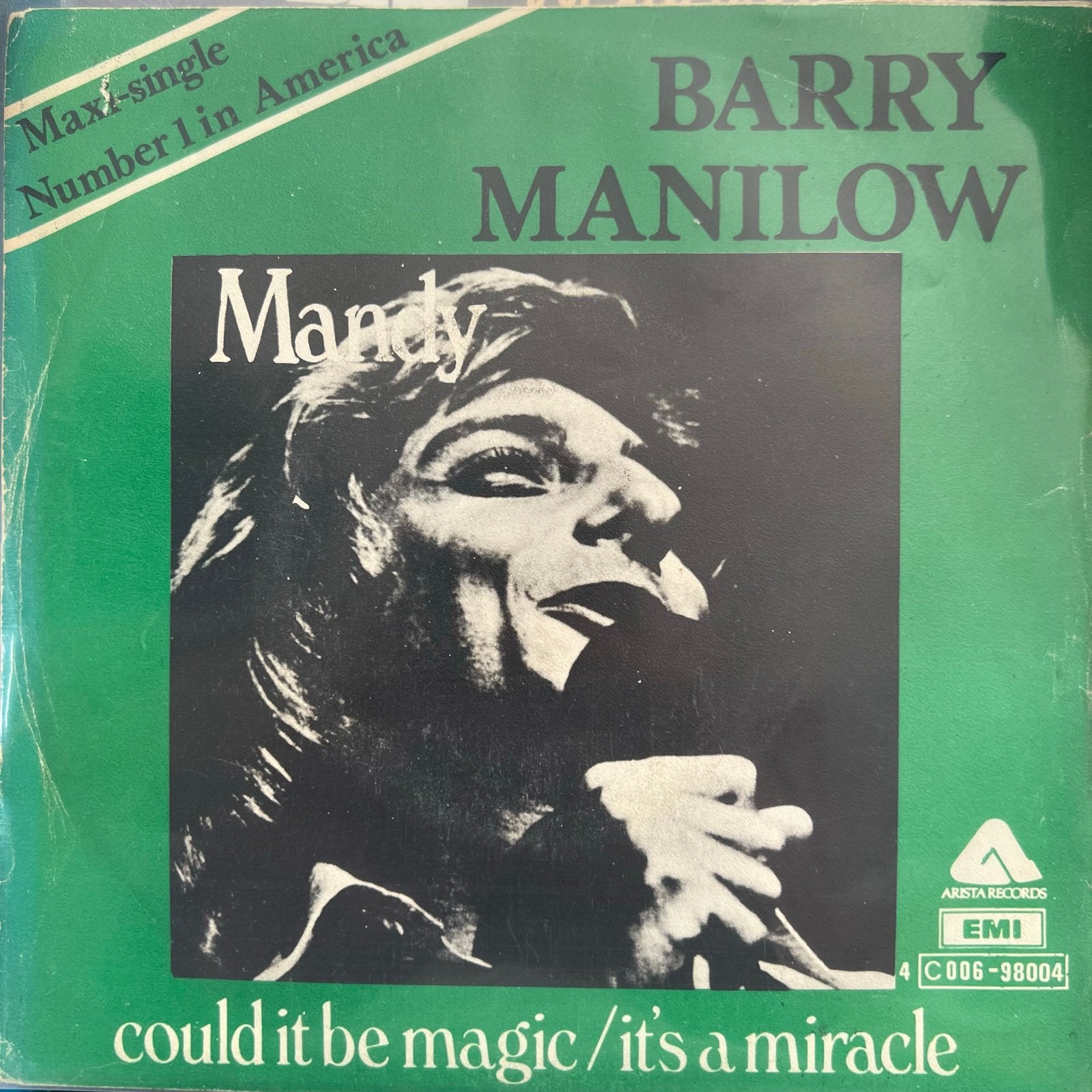 Barry Manilow - Mandy (3 nummers!), Gebruikt, 7 inch, Ophalen of Verzenden, Pop