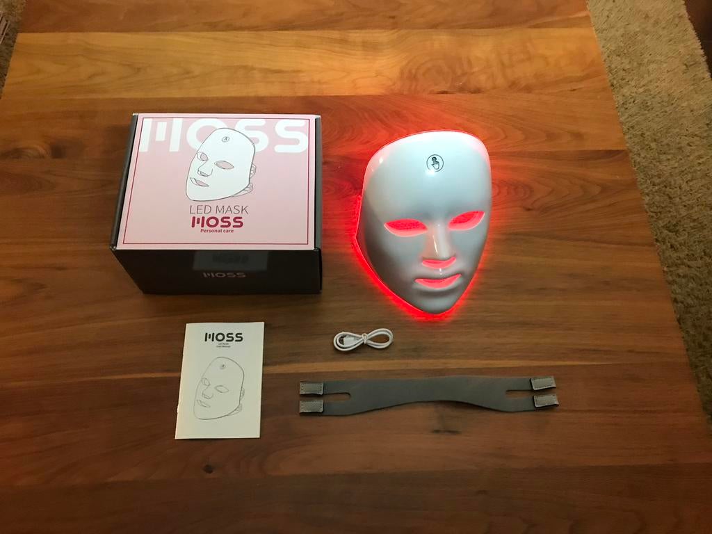 Moss Led Mask voor huidverbetering nieuw, Ophalen of Verzenden, Zo goed als nieuw, Gehele gezicht