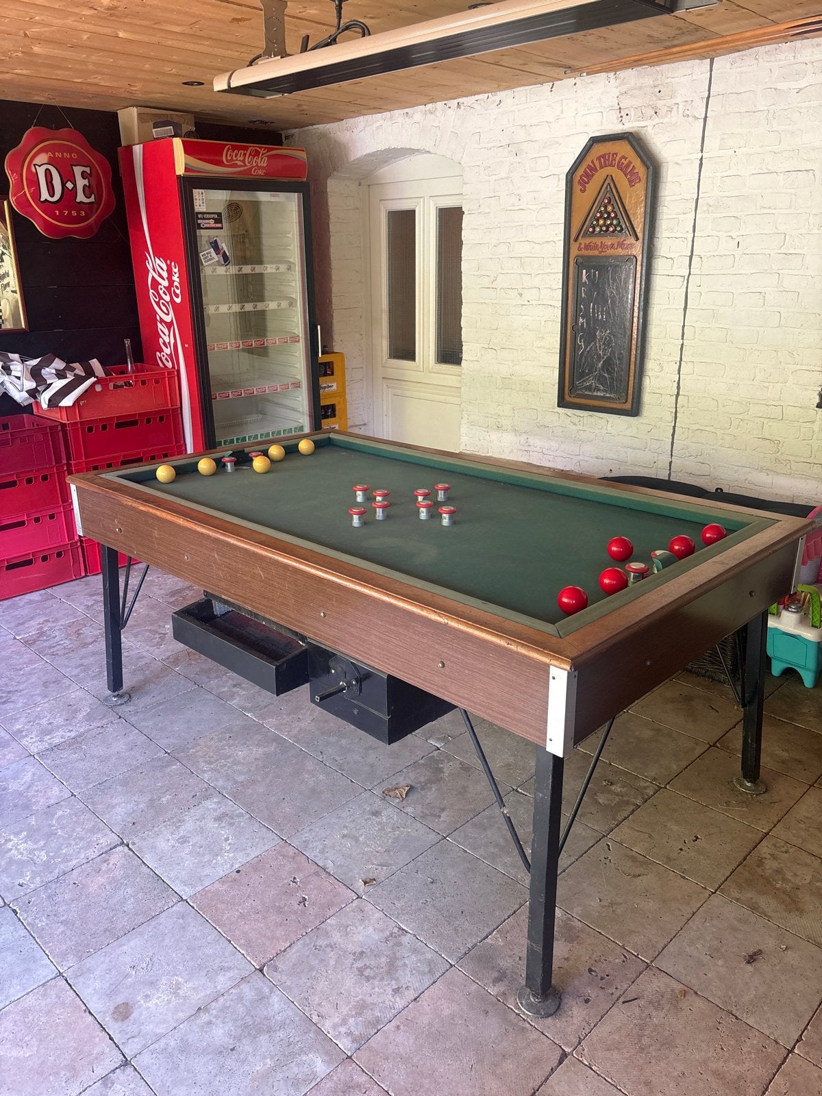 Vintage Biljarttafel / Pooltafel - Goede Staat, Ophalen, Gebruikt