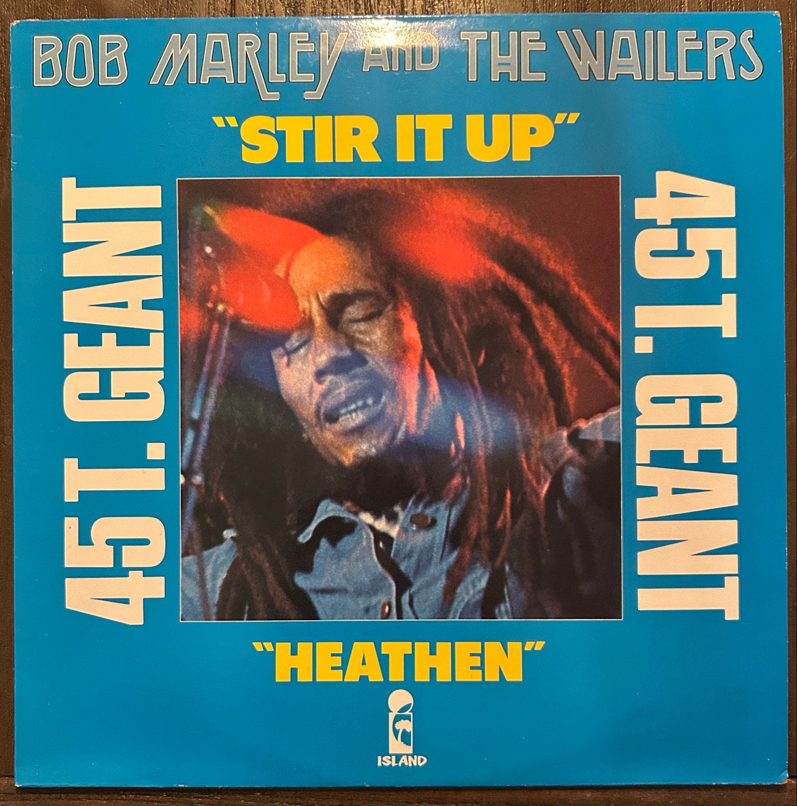 Bob Marley & The Wailers - Stir It Up / Heathen 45T. Geant, Originele persing, Ophalen of Verzenden, Zo goed als nieuw, Reggae en Ska