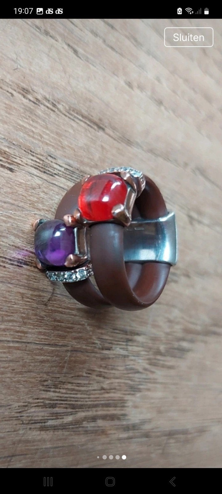 Mi Moneda ring 80 % korting., Sieraden, Tassen en Uiterlijk, Ophalen of Verzenden, Nieuw, Zilver, Zilver