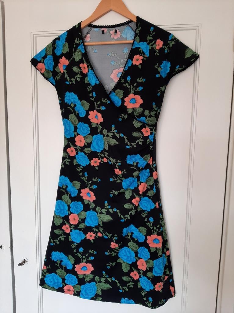Fleurige King Louie M 38 40 crossdress vintage kan altijd, Maat 38/40 (M), Zwart, Ophalen of Verzenden, Zo goed als nieuw
