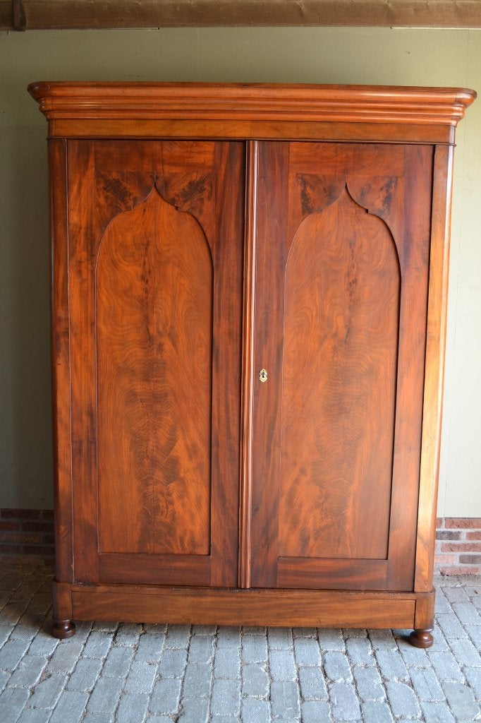 Prachtige antieke mahonie houten poortkast., Verzenden