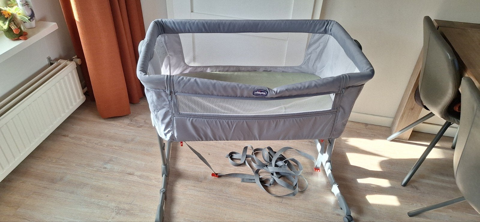 Chicco Next2Me Co-sleeper - Grijs, Ophalen, Gebruikt, 70 tot 85 cm, Minder dan 140 cm