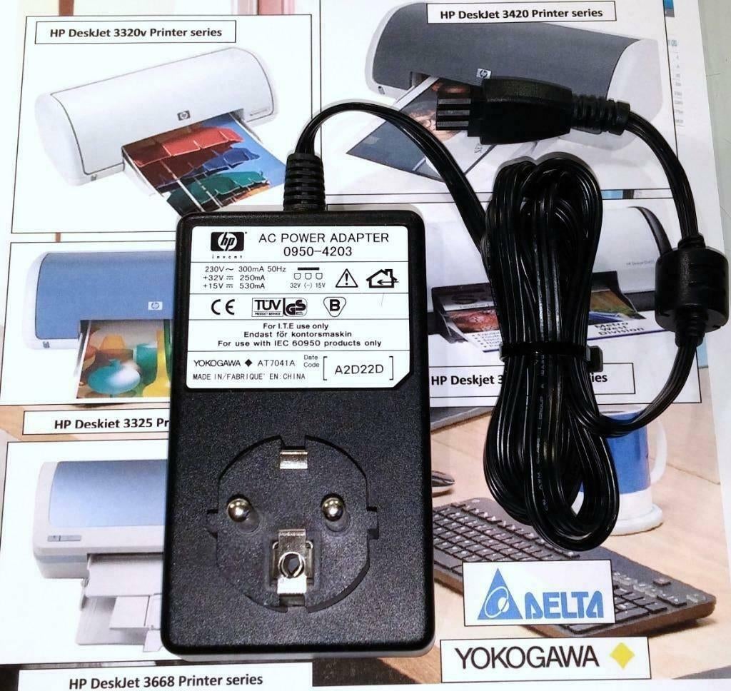 HP 0950-4203 AT7041A 32V 15V 250mA~530mA 16W Voeding Adapter, Ophalen of Verzenden, Zo goed als nieuw, Printerkabel, HP (ORIGINEEL)