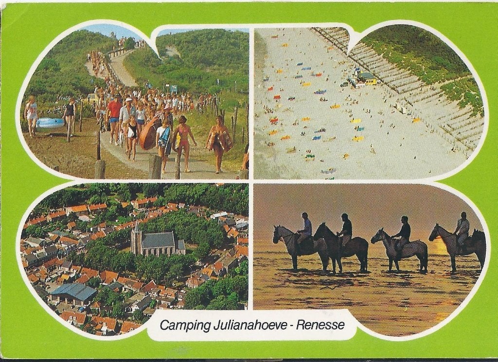 D21 Gelopen Ansichtkaart Camping Julianahoeve Renesse, Ophalen of Verzenden, Voor 1920, Gelopen