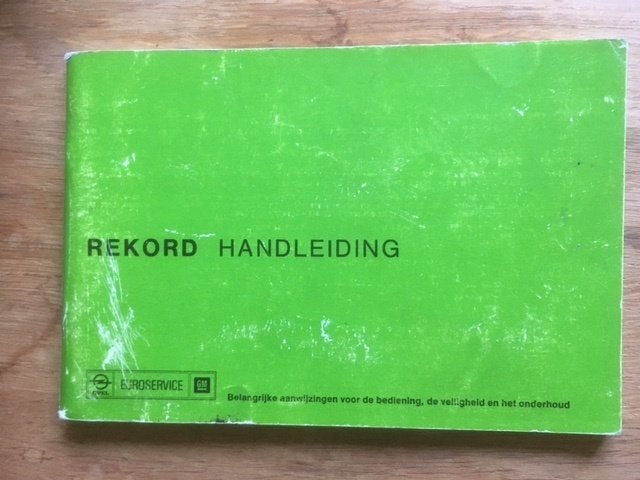 Opel Rekord          Handleiding          1975            NL, Ophalen of Verzenden