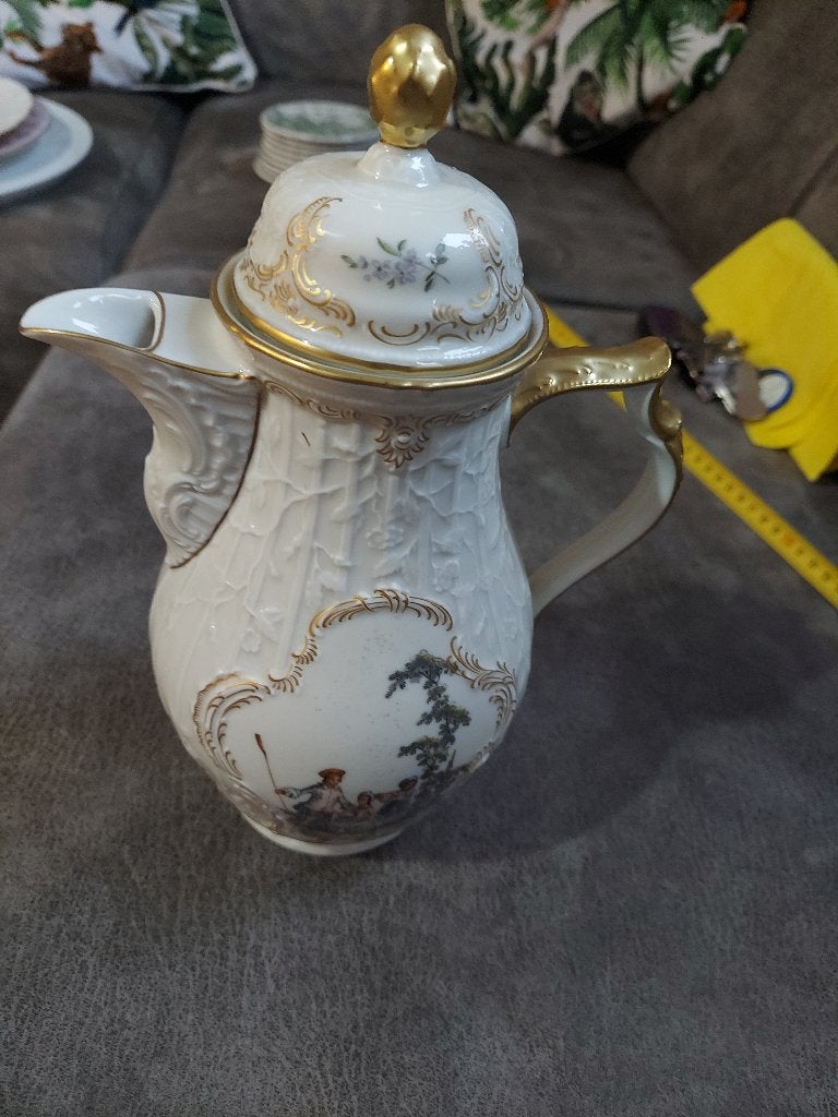 Foto 4 van Beautiful, rare vintage porcelain set Hoeroldt Arkadien