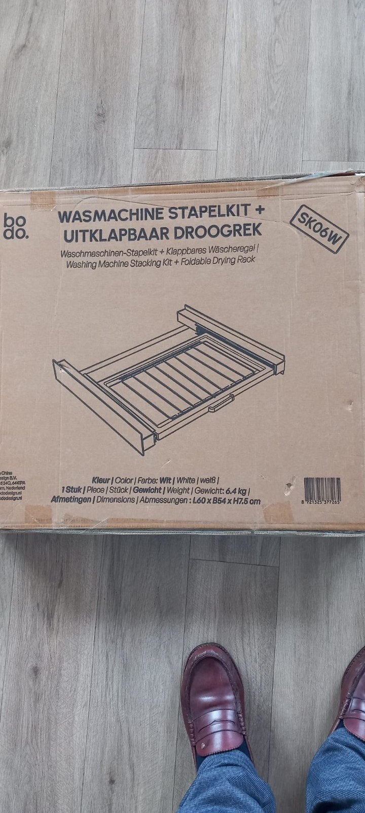 Wasmachine stapelkit en uitklapbaar droogrek. Nieuw, Witgoed en Apparatuur, Ophalen of Verzenden, Nieuw
