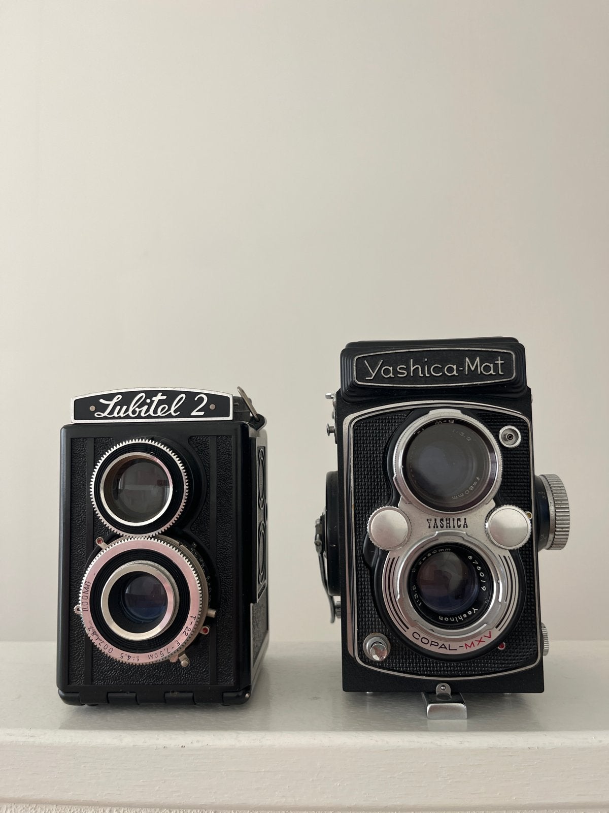 Vintage TLR Camera Set: Lubitel 2 & Yashica-Mat, Audio, Tv en Foto, Fotocamera's Analoog, Ophalen of Verzenden, Gebruikt, Spiegelreflex