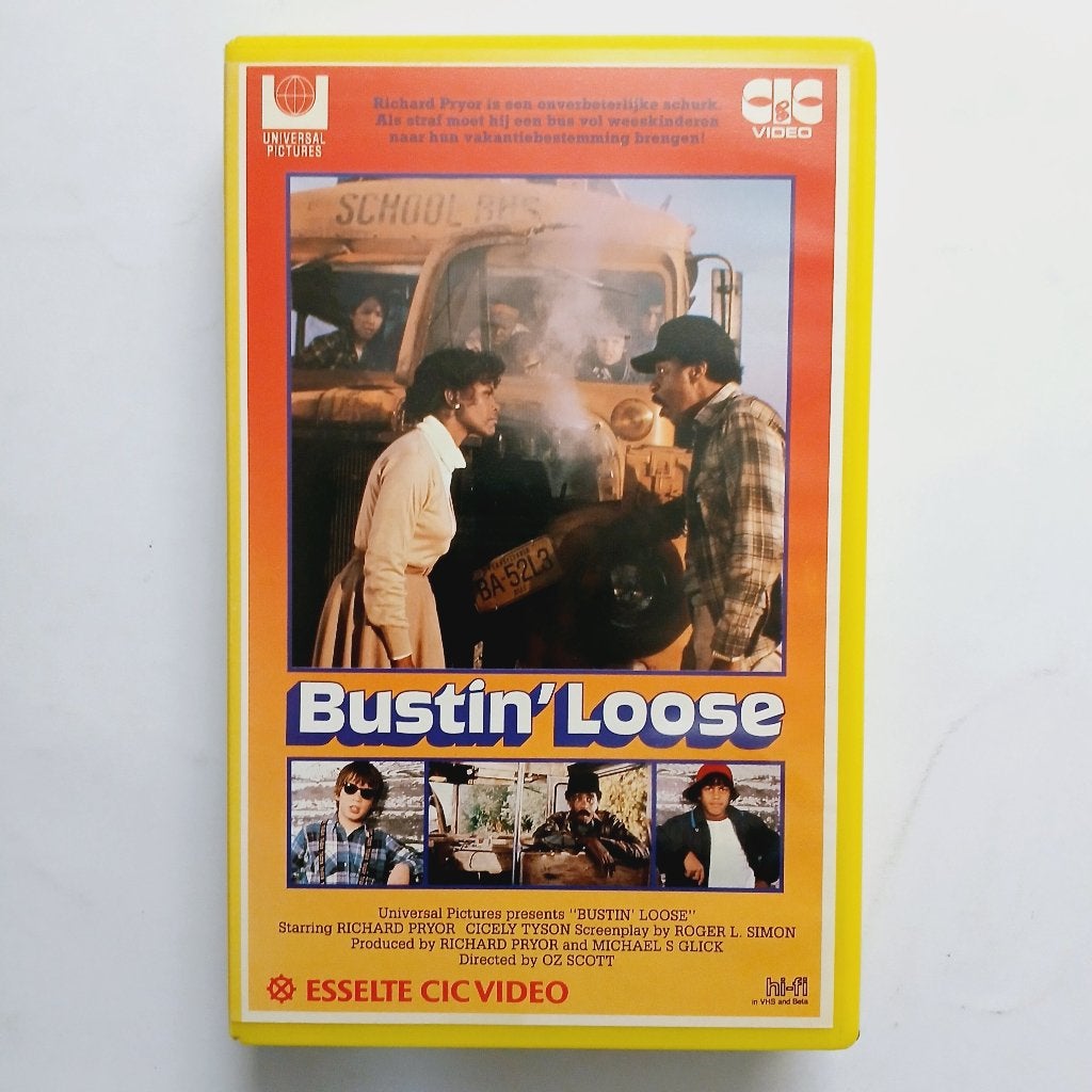 Bustin' Loose - NL ex rental vhs - Esselte CIC, Cd's en Dvd's, Alle leeftijden, Ophalen of Verzenden, Komedie, Ex-rental