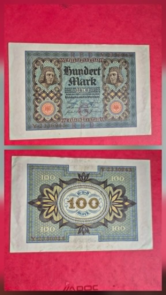 100 Mark Duitsland 1920 P69, Ophalen of Verzenden, Duitsland, Los biljet