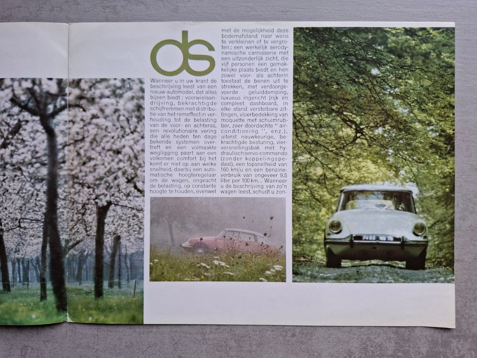 Citroën DS 19 brochure - 1963, Ophalen of Verzenden, Gelezen, Citroën