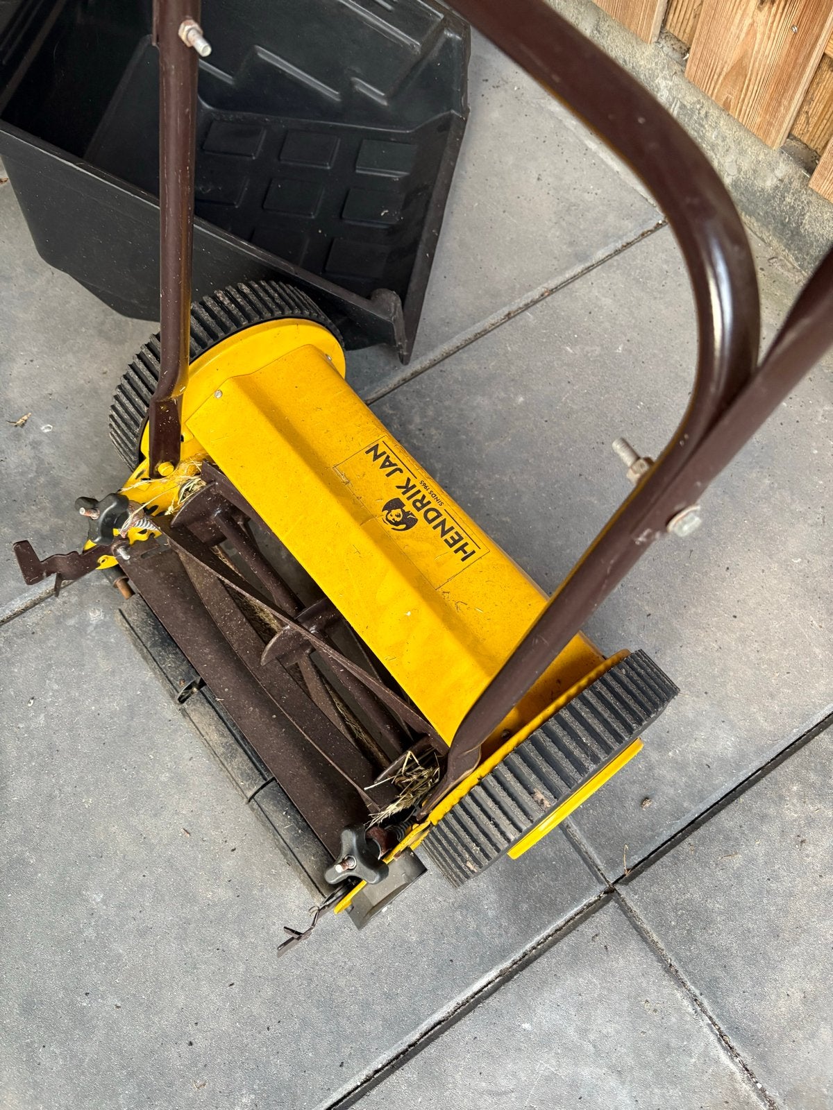 Handgrasmaaier, Tuin en Terras, Grasmaaiers, Gebruikt, Handgrasmaaier, 30 t/m 39 cm, Kooimesmaaier, Opvangbak, Ophalen