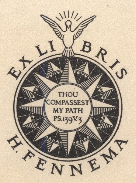 0416 Ex Libris Nederland : Mia Pot-van Regteren Altena, 1943, Antiek en Kunst, Verzenden, Ex libris
