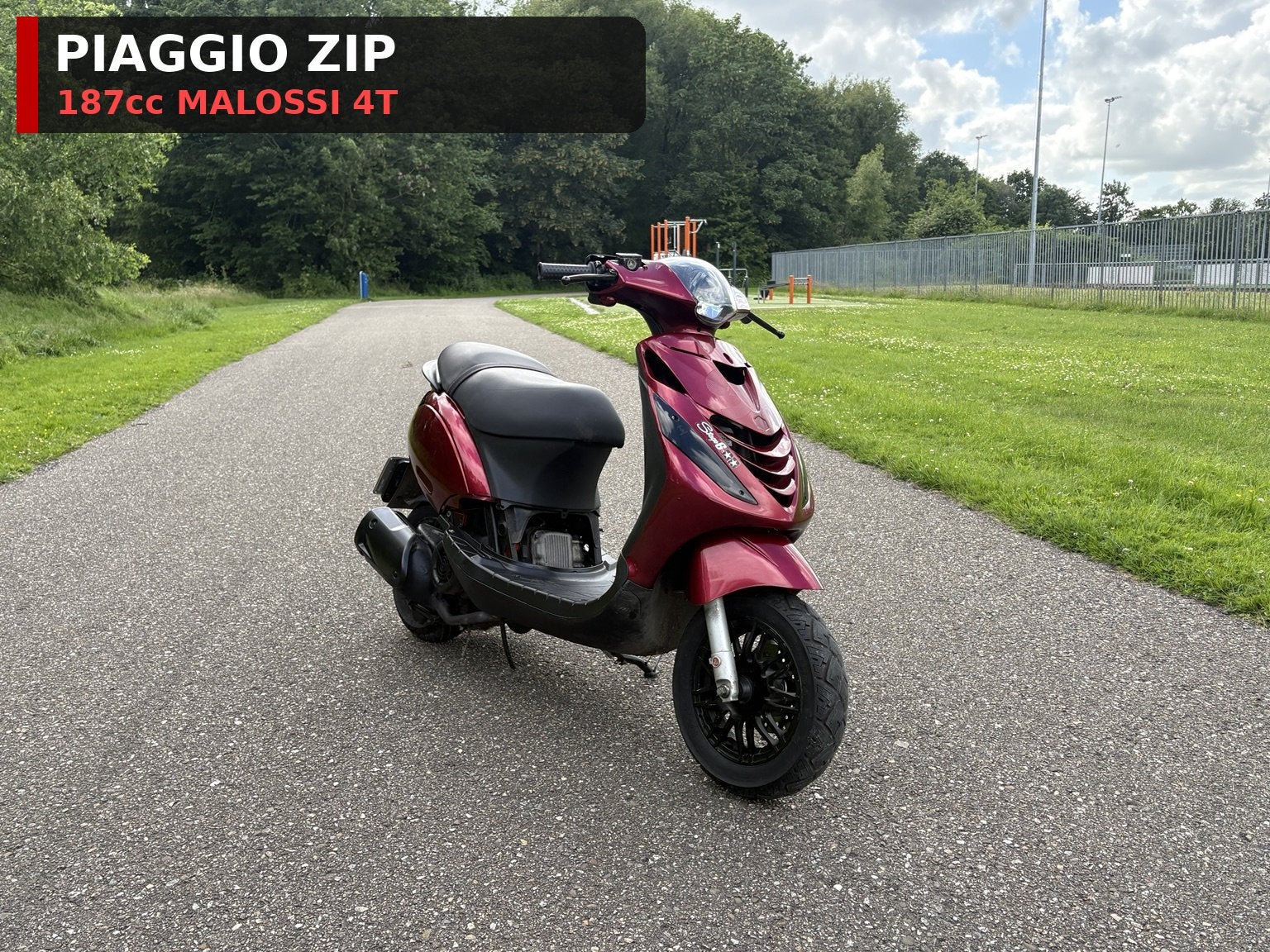 Piaggio Zip 187cc Malossi 4T, Fietsen en Brommers, Ophalen of Verzenden, Zo goed als nieuw, Benzine, Zip