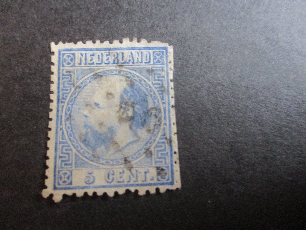 postzegel plaatfout Nederland NVPH 7 plaatfout PM17, Ophalen of Verzenden, T/m 1940, Gestempeld