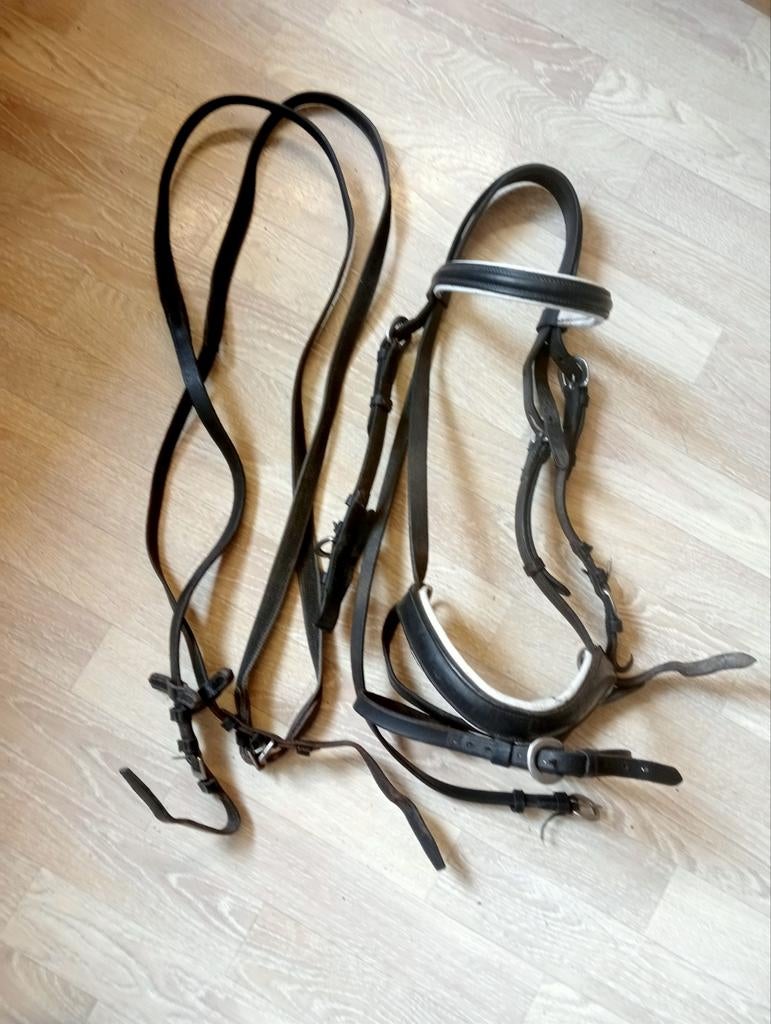 Zwart wit hoofdstel mt full, Ophalen of Verzenden, Gebruikt, Dressuur