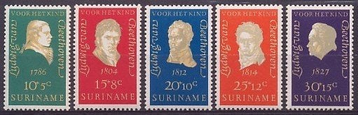 Suriname NVPH nr 547/51 postfris Kinderpostzegels 1970, Postzegels en Munten, Ophalen of Verzenden, Postfris