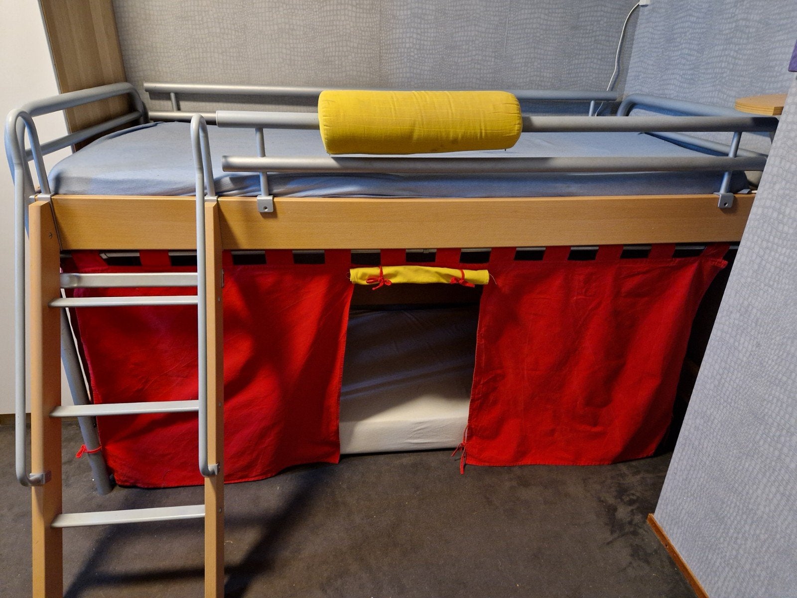 Halfhoog speelbed / kinderbed om te bouwen tot tienerbed, Ophalen, 180 cm of meer, 85 tot 100 cm, Matras
