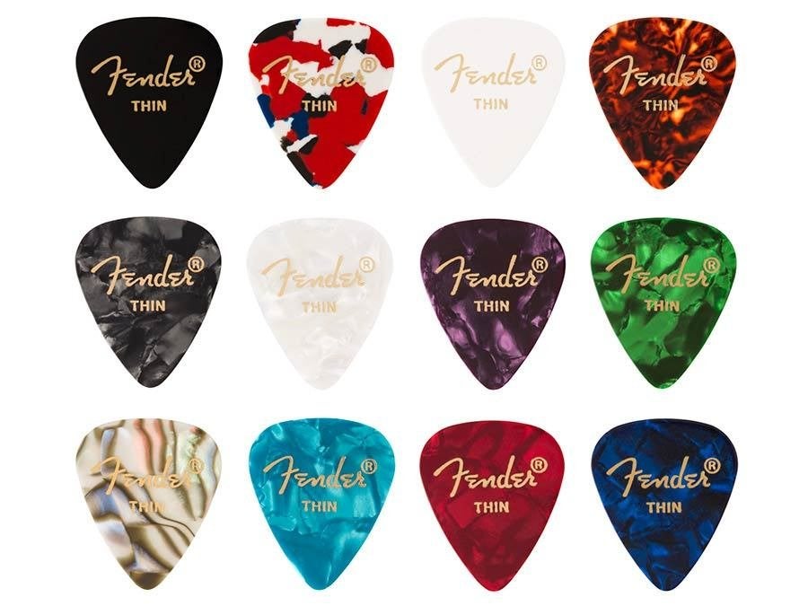 Fender Picks 351 Thin - Plectrum set 0980300100 12-pack, ., Nieuw, Ophalen of Verzenden, .