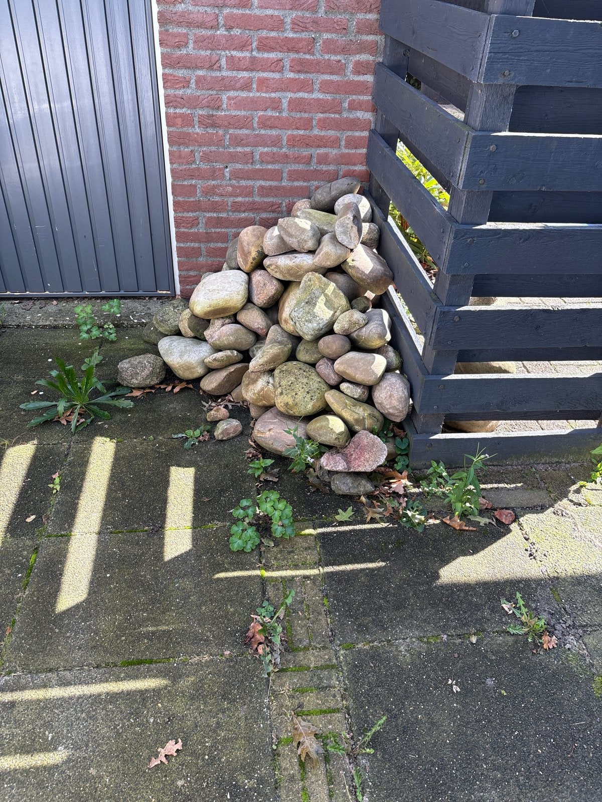 Decoratieve keien voor tuin of landschapsarchitectuur, Tuin en Terras, Ophalen, Gebruikt, Grijs, Kei