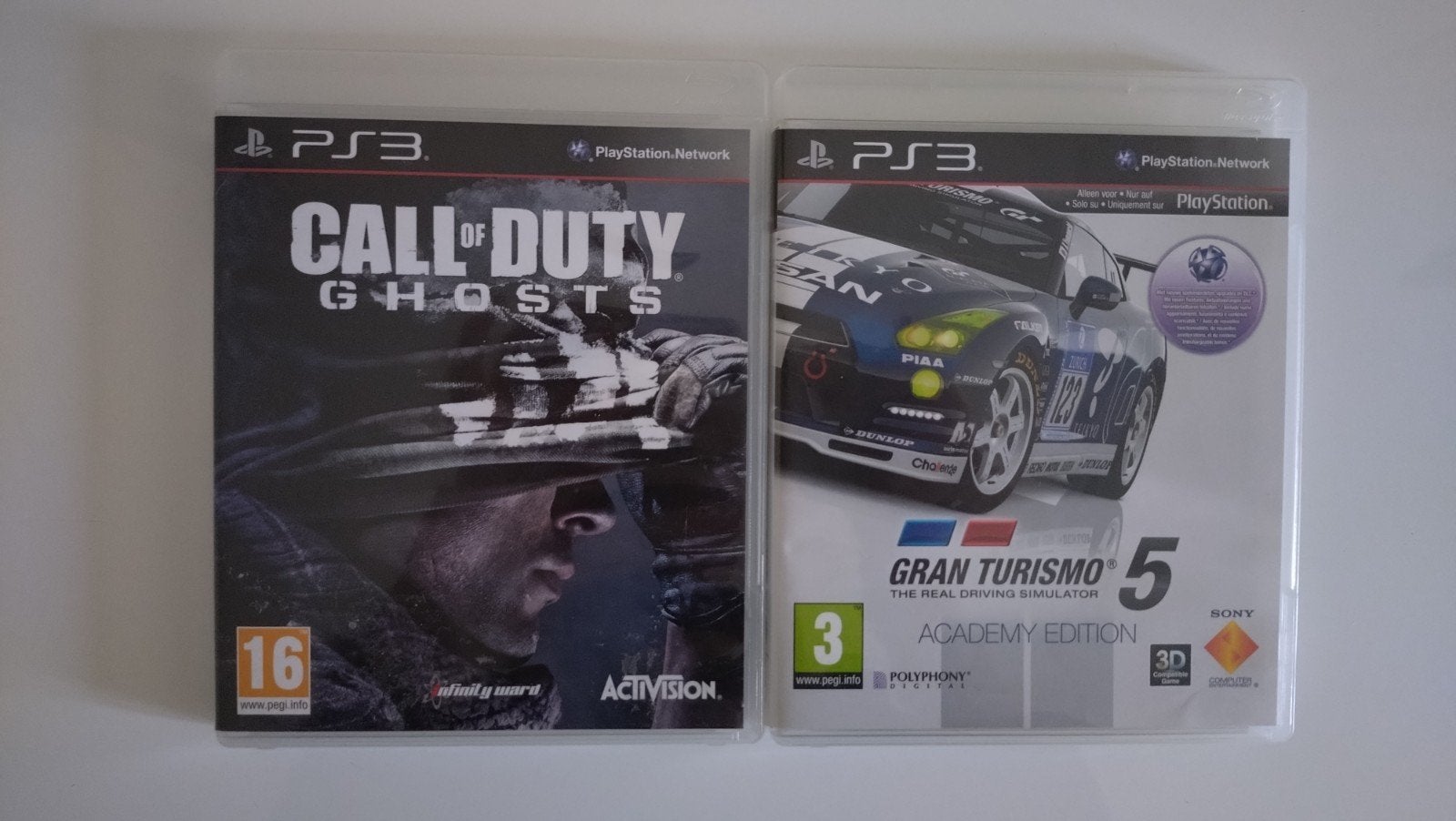 Playstation 3 spellen Call of Duty Ghosts en Gran Turismo 5, Ophalen of Verzenden, Zo goed als nieuw