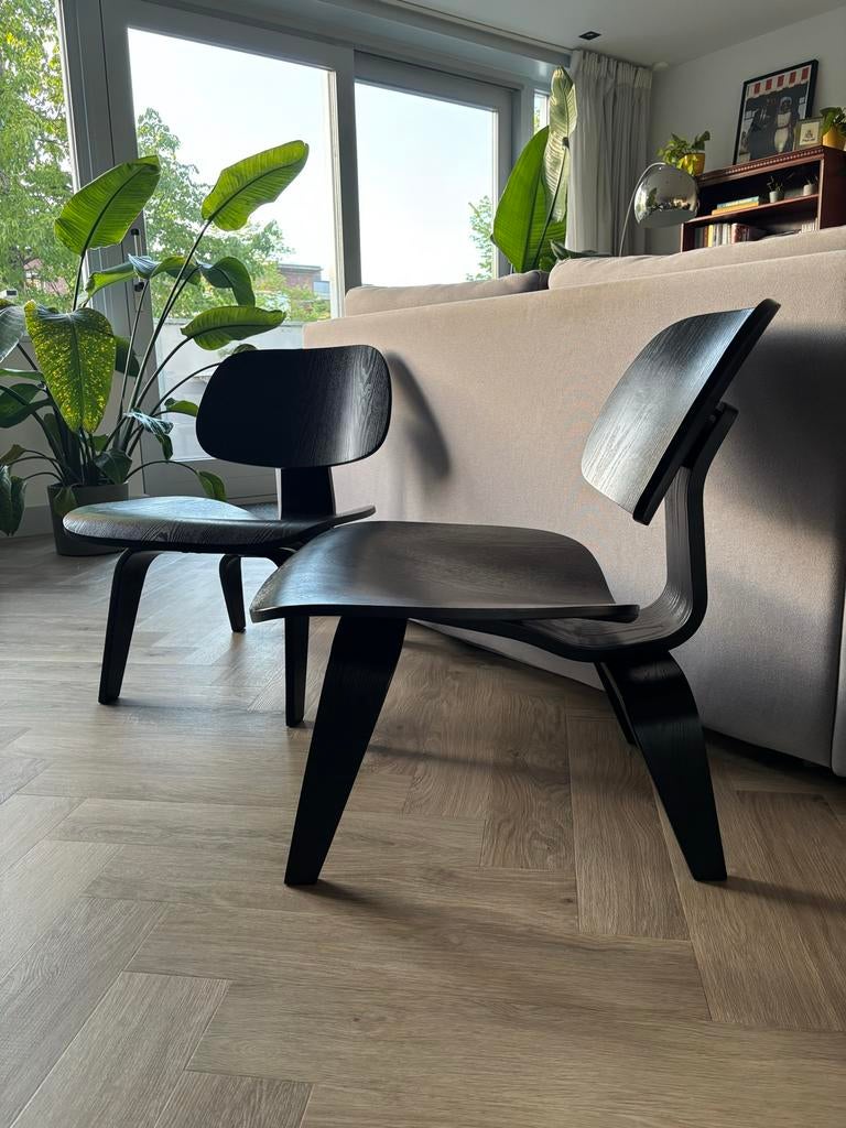 Set van 2 zwarte design stoelen - Eames stijl, Ophalen, Twee, Zwart, Zo goed als nieuw