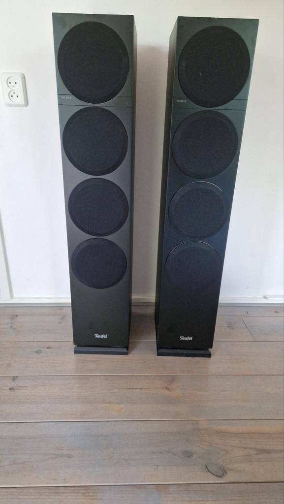 Teufel Theater 500 Vloerstaande Luidsprekers (Paar), Zo goed als nieuw, 120 watt of meer, Front, Rear of Stereo speakers, Ophalen