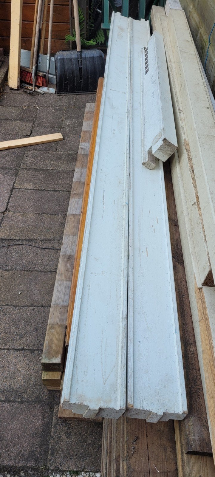 Witte hardhouten deurkozijnen, Ophalen, Gebruikt, Minder dan 80 cm, 215 cm of meer