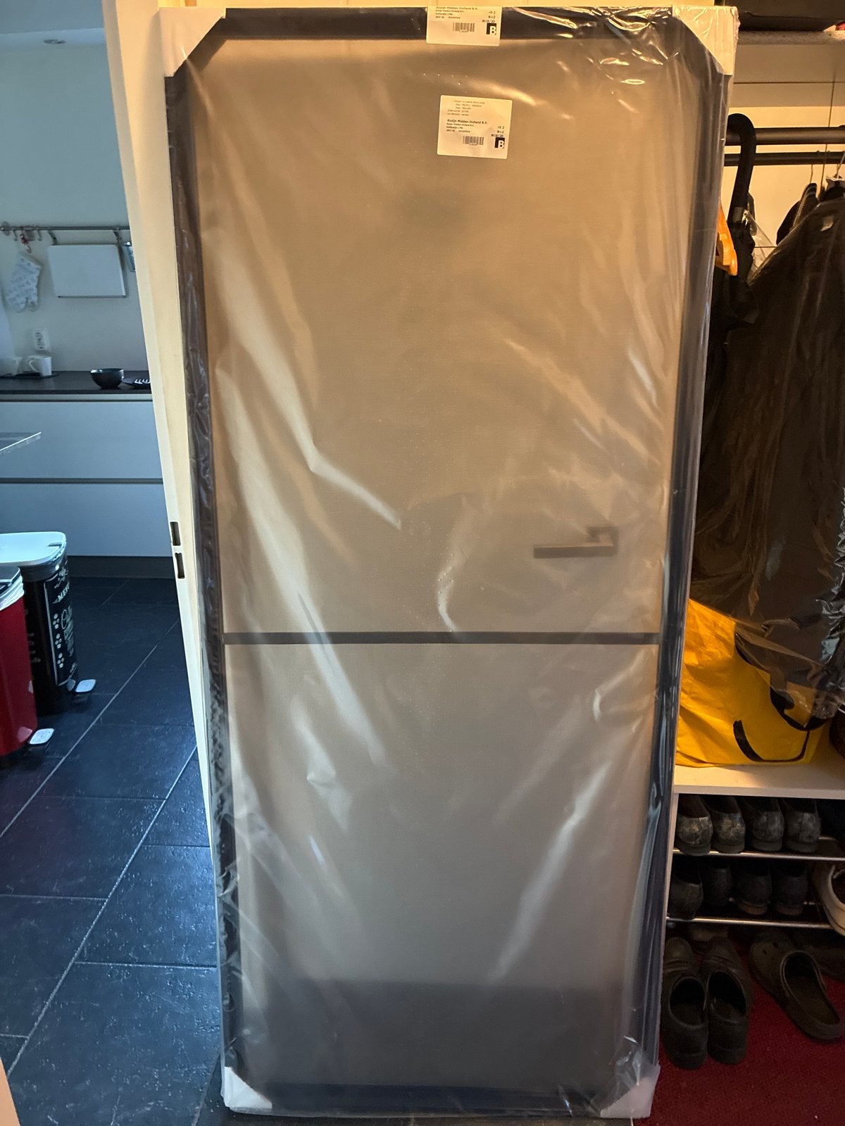 Inzethor 185x80 Staalblauw 45mm diep, Ophalen, 80 tot 100 cm, Hordeur, Minder dan 200 cm