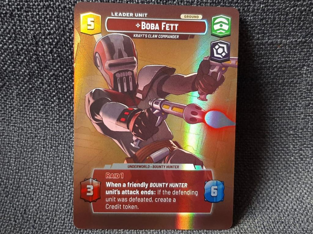 Star Wars Unlimited Boba Fett showcase kaart, Ophalen of Verzenden, Nieuw, Losse kaart