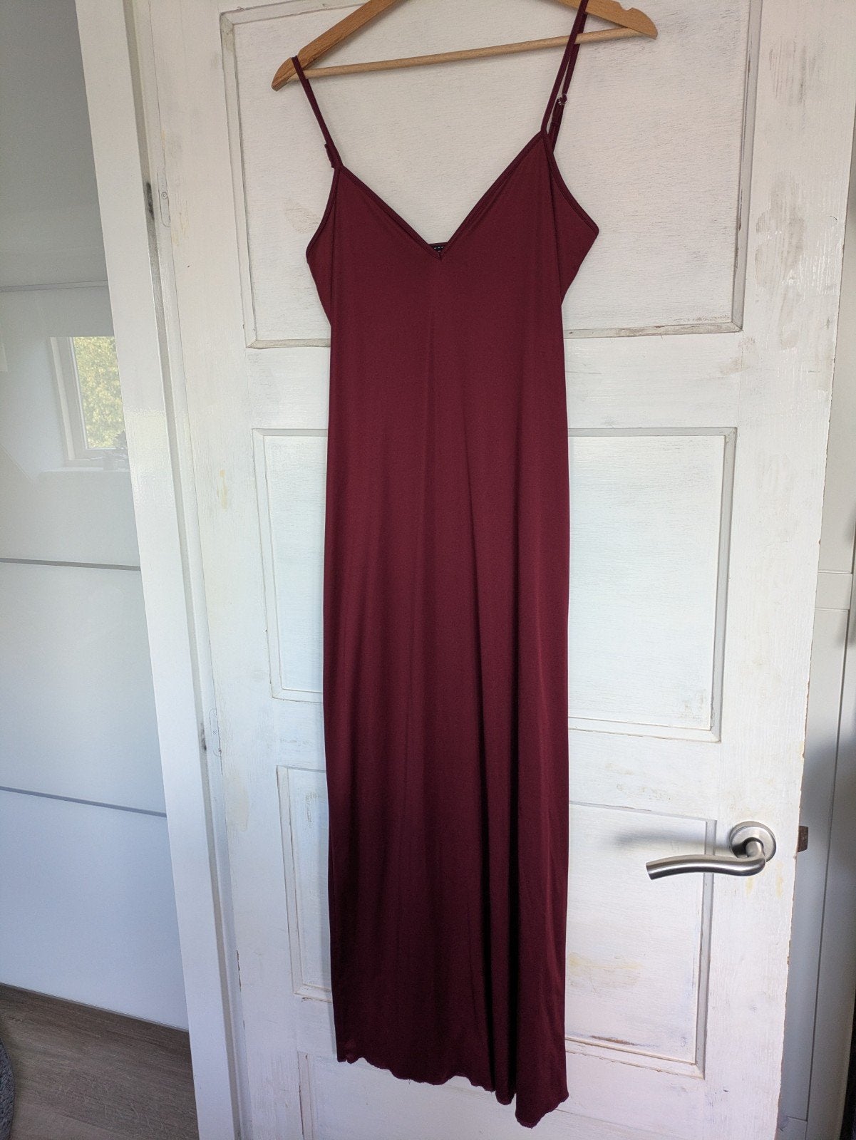 Kookai lange bordeaux rode jurk, maat 2, Maat 38/40 (M), Overige typen, Kookai, Ophalen of Verzenden