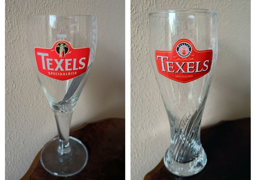 3 Texels Bierglazen 0,3 L, Ophalen of Verzenden, Zo goed als nieuw, Glas of Glazen, Overige merken
