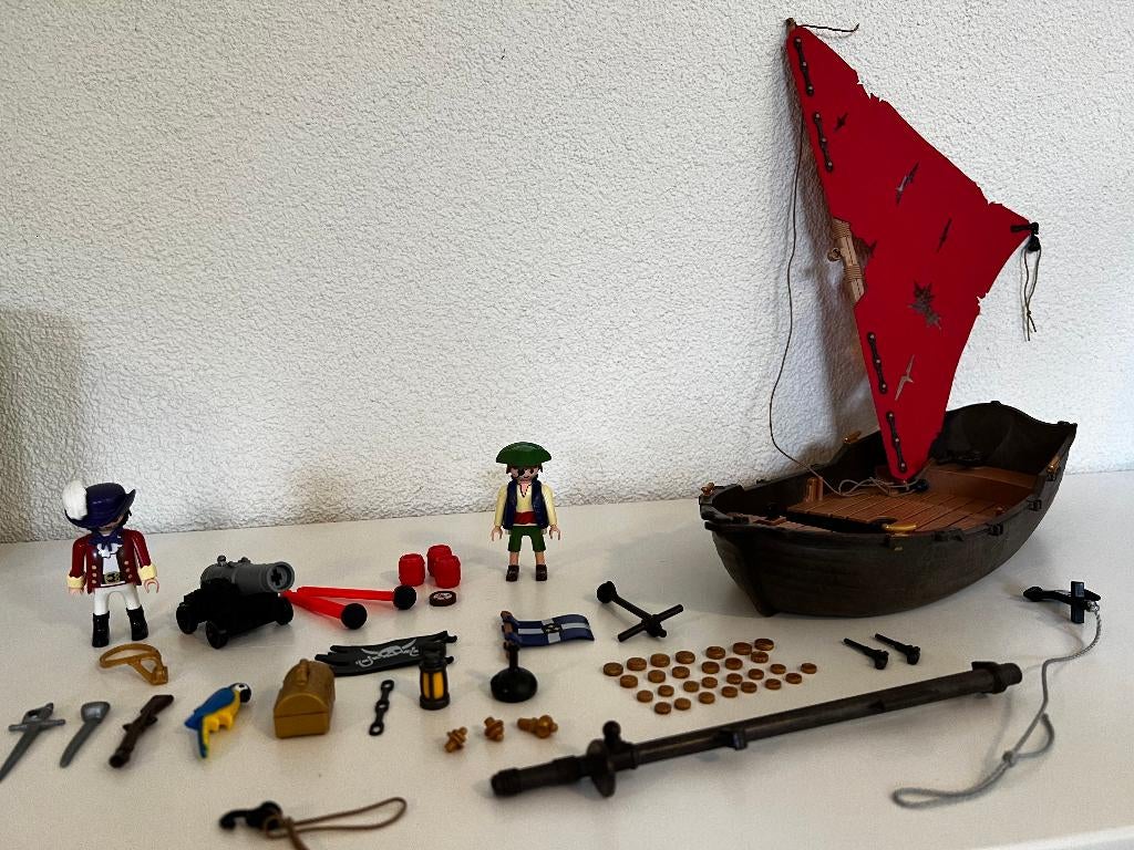 Playmobil 4444 – Piraten – Piraten Zeilboot met Kanon, Ophalen of Verzenden, Zo goed als nieuw, Complete set